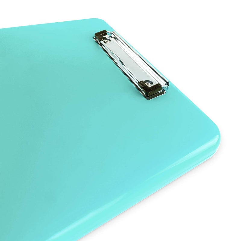 Super Z Outlet Clipboard with Storage Slim Folding for Nursing, Teachers, Coaches & Office, Plastic Heavy Duty with Pen Holder (9.5â€ x 13.5â€) (Turquoise) - Image 4